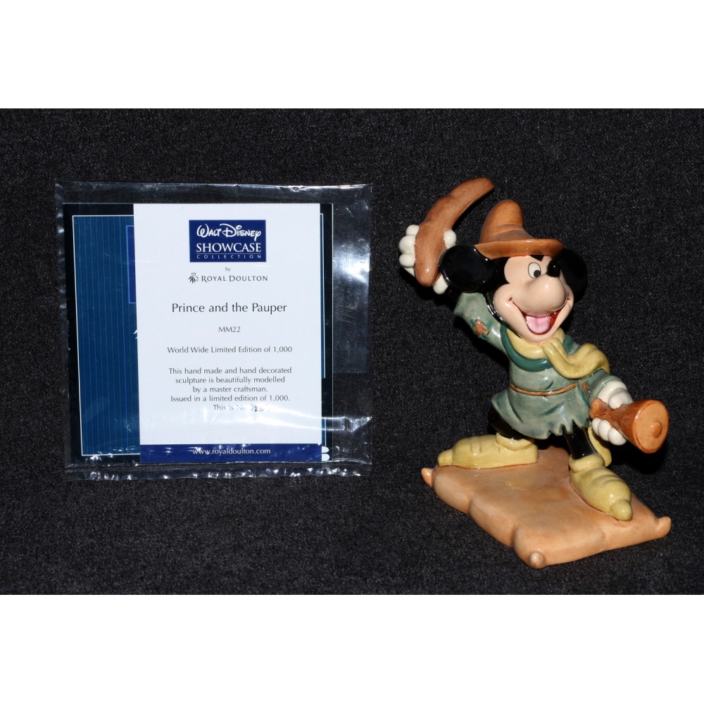 Disney Royal Doulton Mickey Mouse Statue Figurine MM22 Prince and the Pauper