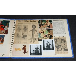 Doll Vintage 1950s 60's Reference Pictures Articles Scrap Book Binder 42 Pages