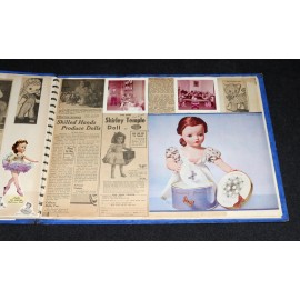 Doll Vintage 1950s 60's Reference Pictures Articles Scrap Book Binder 42 Pages