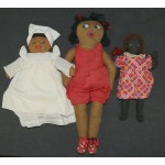 African American Black Stuffed Rag Dolls Lot 1960s