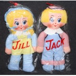 Rag Dolls Huggable Stuffed 1970s Jack & Jill