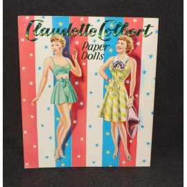 Paper Dolls 1943 Claudette Colbert #2451 Saalfield Vintage Original Unused Uncut