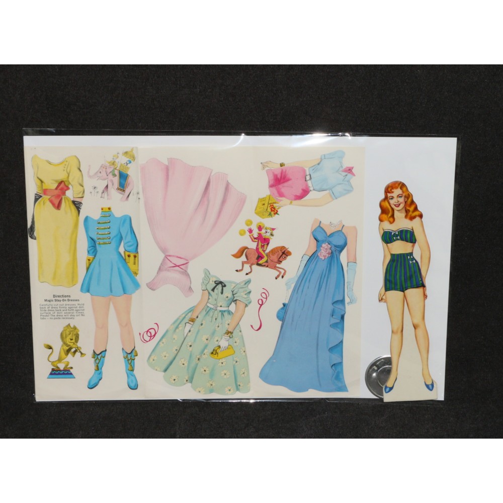 Paper Dolls 1950s Magic Stay On Dresses House of Dolls Unused Uncut