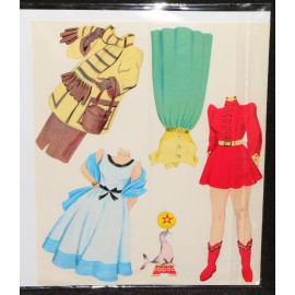 Paper Dolls 1950s Magic Stay On Dresses House of Dolls Unused Uncut