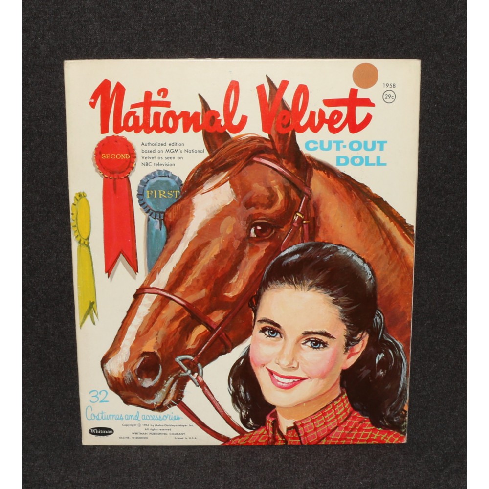 Paper Dolls 1961 Whitman National Velvet Elizabeth Taylor #1958 Original Uncut