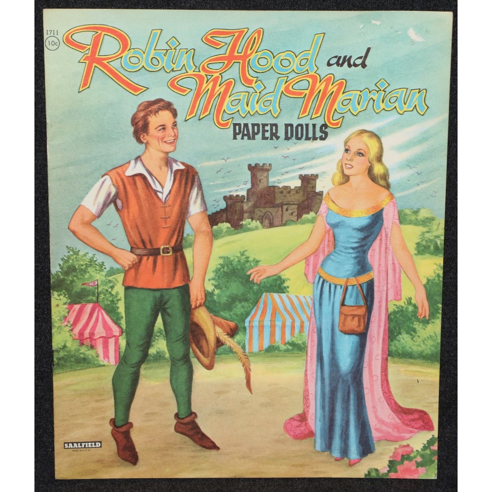 Paper Dolls 1956 Robin Hood Maid Marian Saalfield #1711 Original Unused Uncut