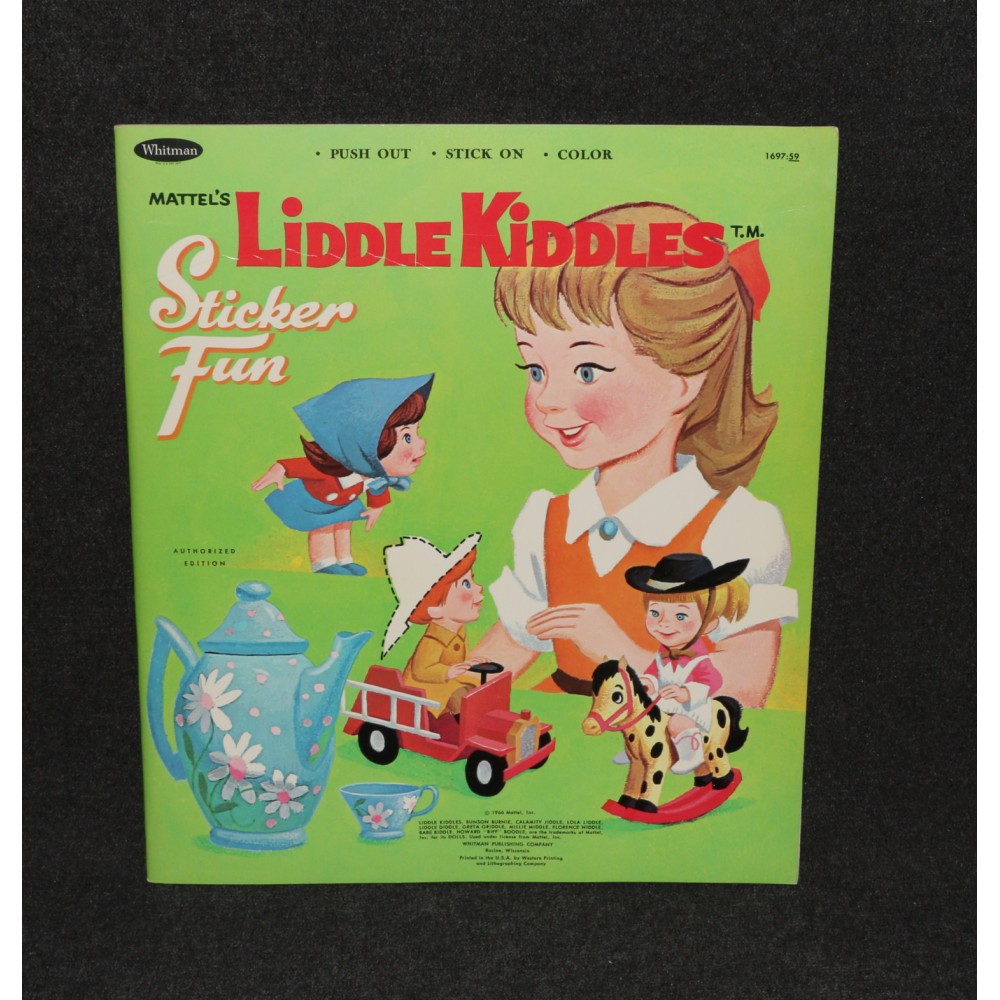 Liddle Kiddles 1966 Sticker Fun Book Whitman #1697 Unused