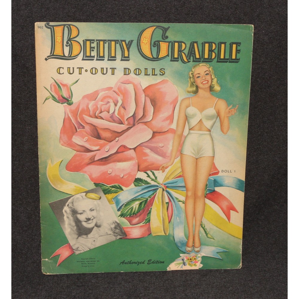 Paper Dolls 1946 Betty Grable #962 Cut Outs Unused Uncut Library Sample Copy