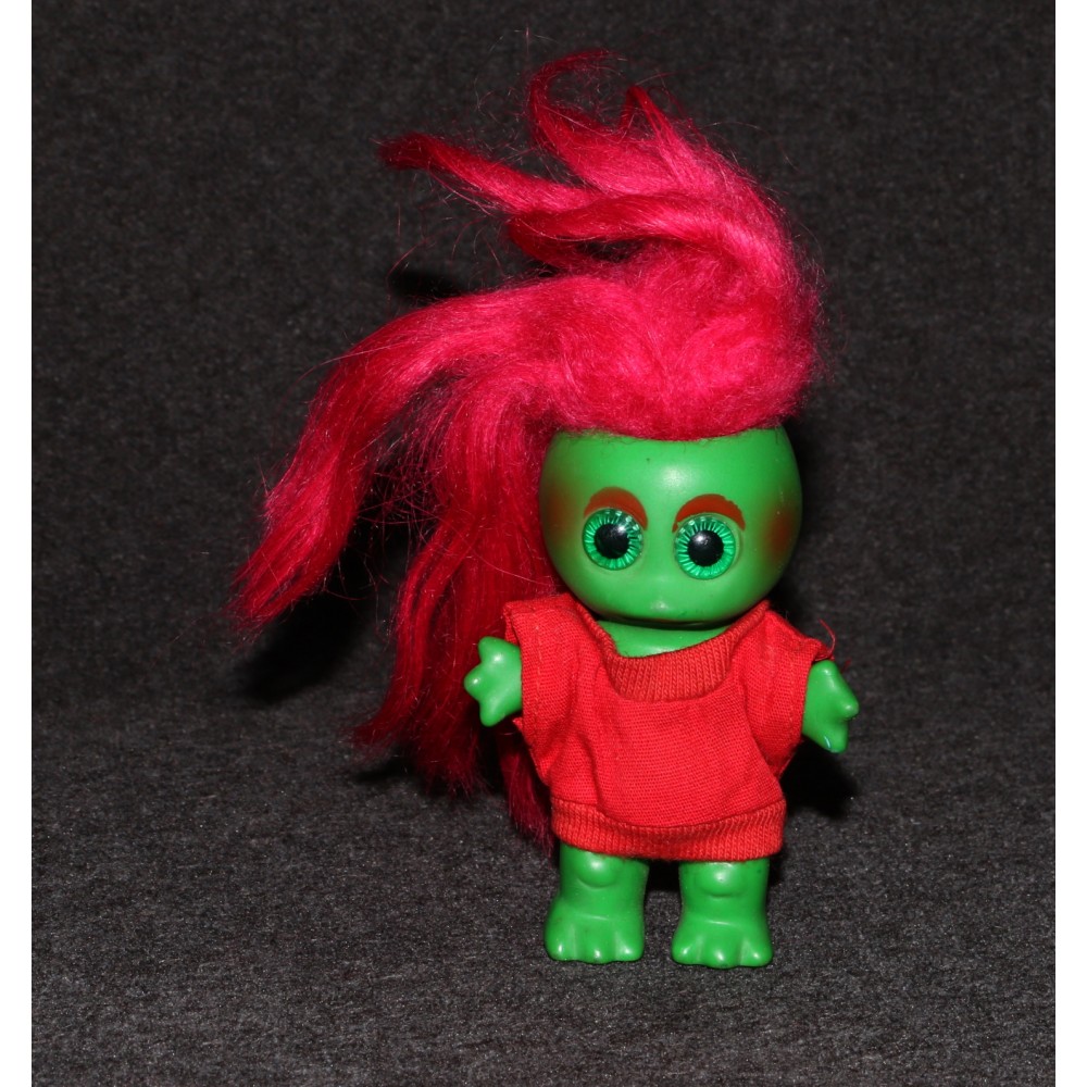 Troll 1964 L Khem Green Moon Goon Alien Magenta Hair