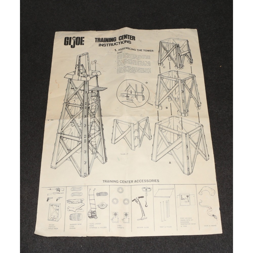 GI Joe 1964 1974 AT Accessory Training Center Instructions