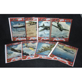 World War II Puzzles Army Navy Planes 1940's x8 Set Nice Artwork COMPLETE