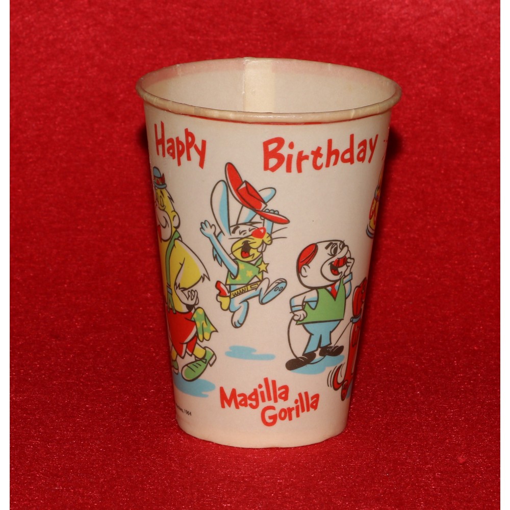 Hanna Barbera 1964 Birthday Cup Magilla Gorilla Ricochet Rabbit Reed