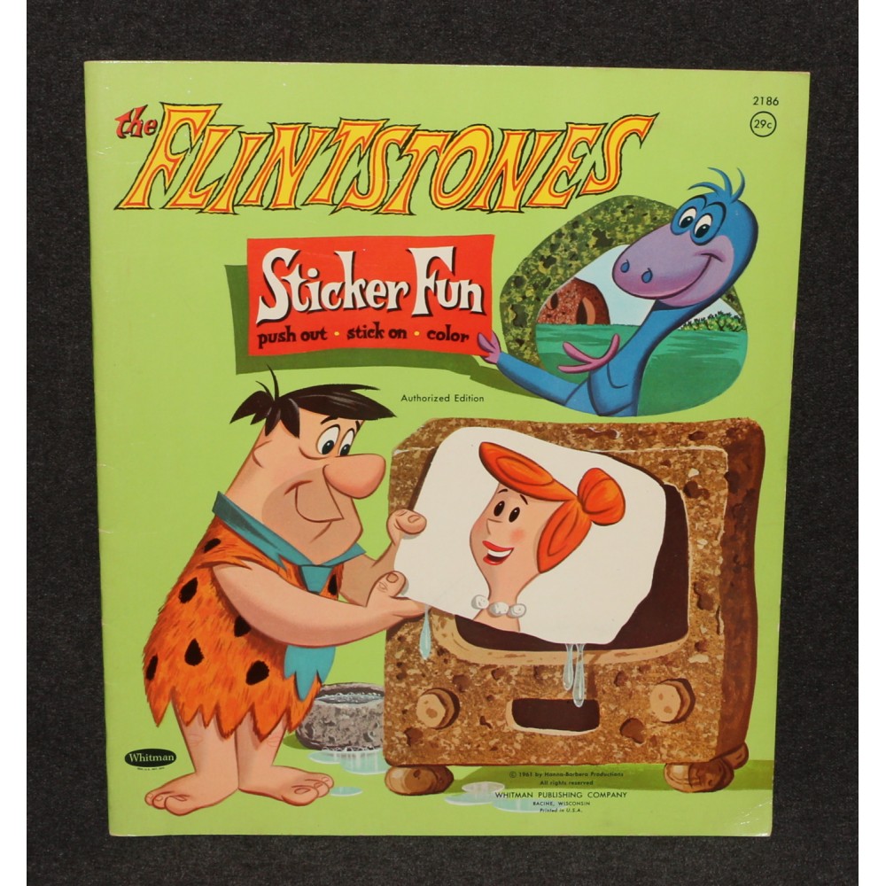 Hanna-Barbera 1961 Flintstones Sticker Fun Whitman #2186 Unused