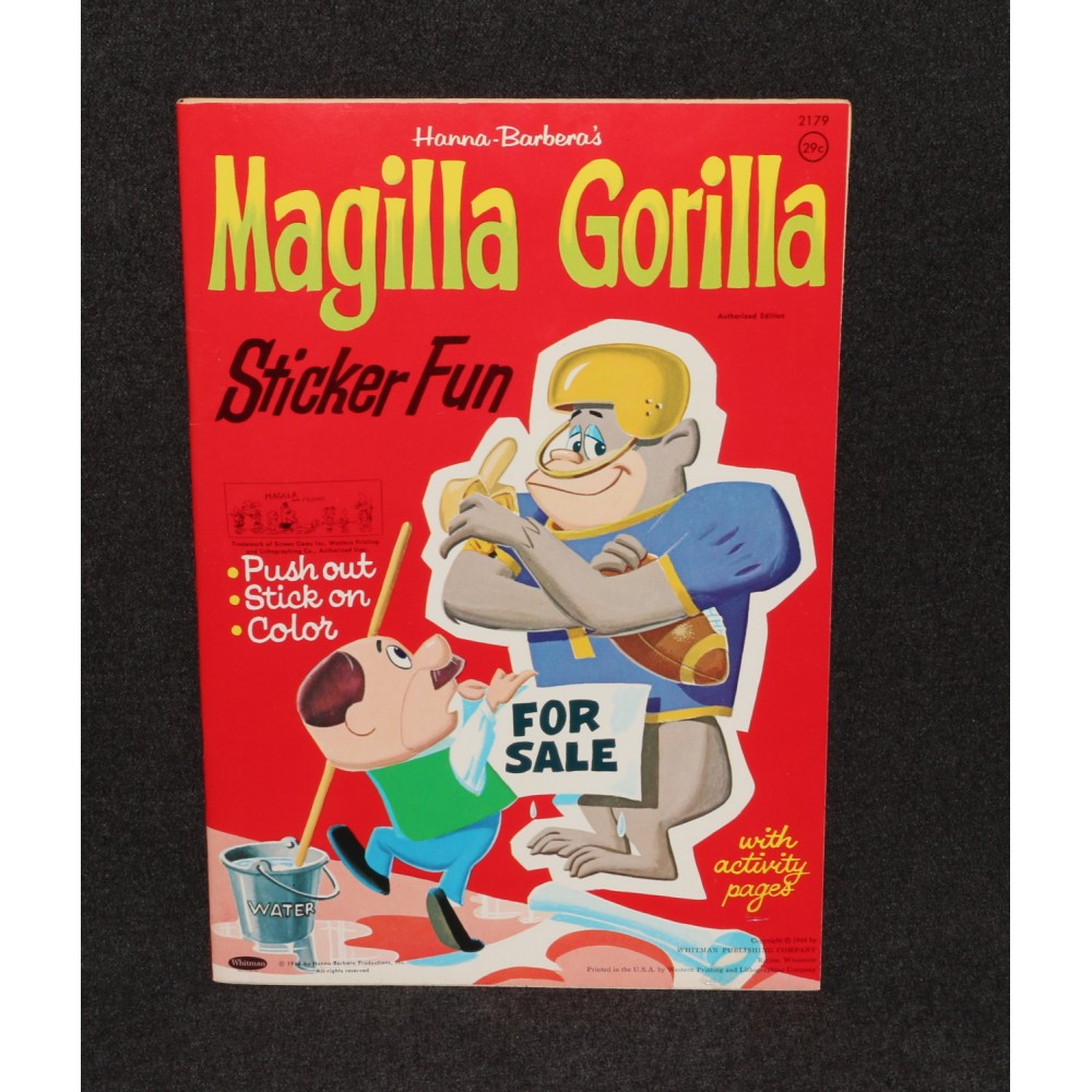 Hanna Barbera Magilla Gorilla Sticker Fun Whitman 1964 #2179