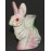 Easter Bunny German Paper Mache Composition Candy Container Germany 7 1/2â€