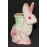 Easter Bunny German Paper Mache Composition Candy Container Germany 7 1/2â€