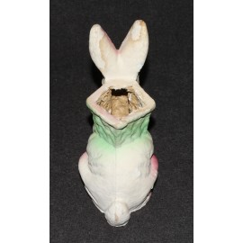 Easter Bunny German Paper Mache Composition Candy Container Germany 7 1/2â€