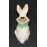 Easter Bunny German Paper Mache Composition Candy Container Germany 7 1/2â€