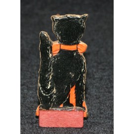 Halloween German Die Cut Skittles Cat Sitting Upright 2 3/4