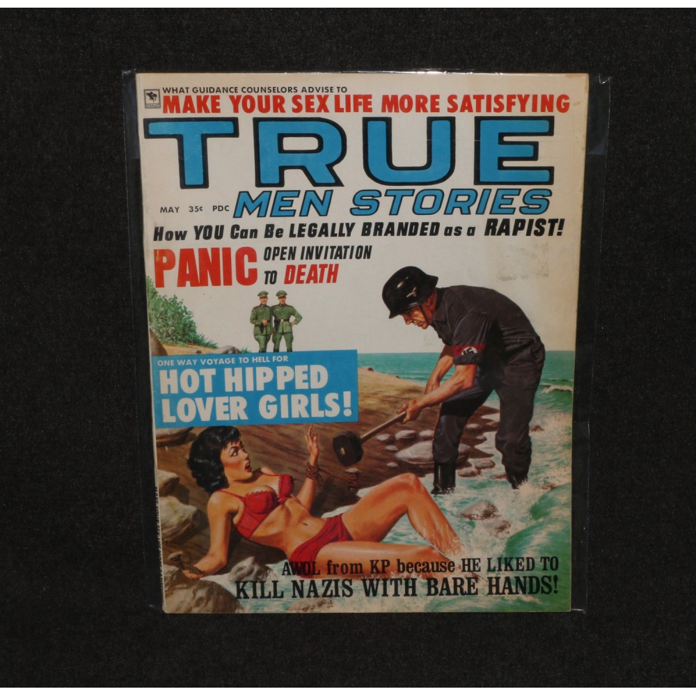 True Men Stories 1968 May Men's Magazine Vintage GGA Nazis