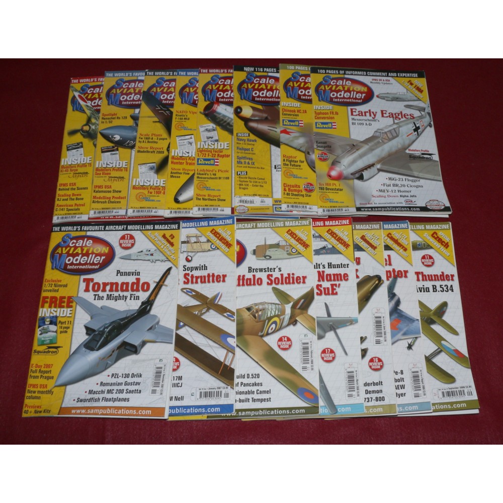 Scale Aviation Modeller Planes Monthly Magazine Lot x15 2007-2011 Lot