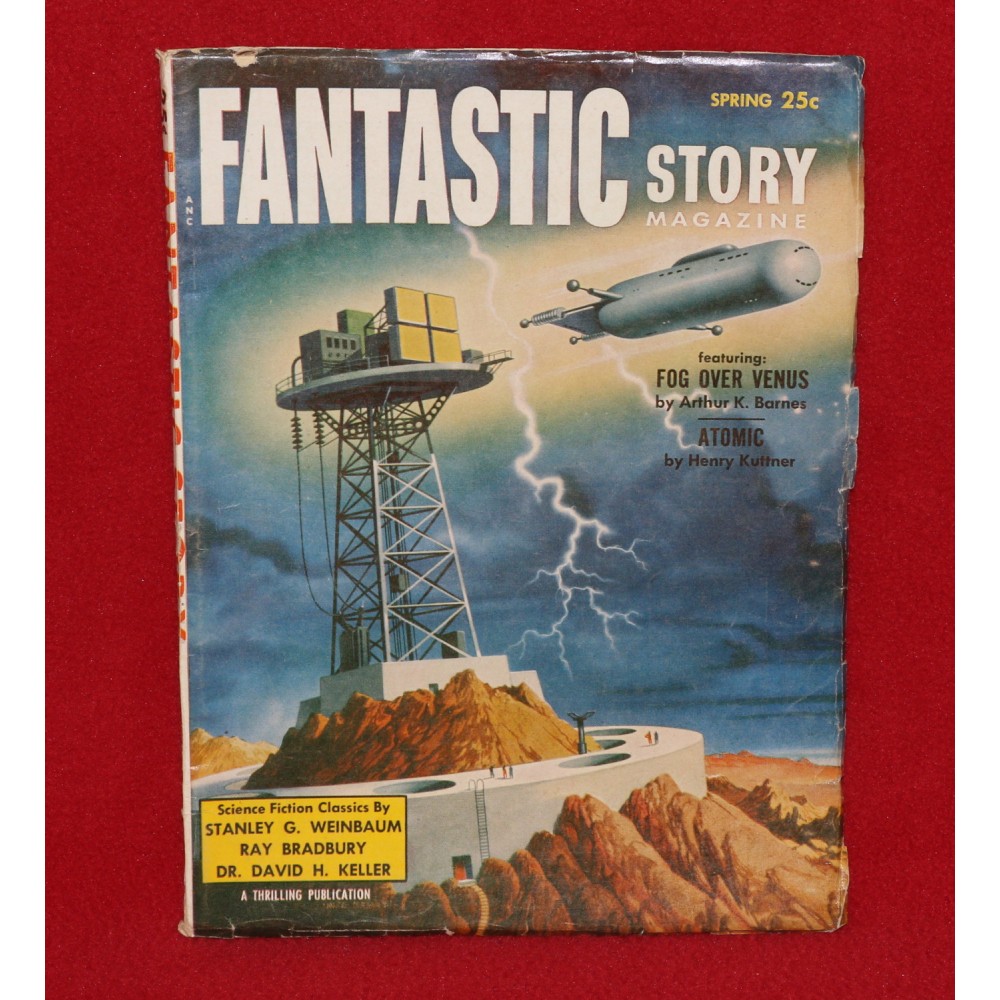 Pulp Magazine Fantastic Story 1955 Spring Bradbury Weinbaum