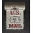 Bank Antique Cast Iron Still US Mail Box Silver Red Letters Hinged Slot Kenton