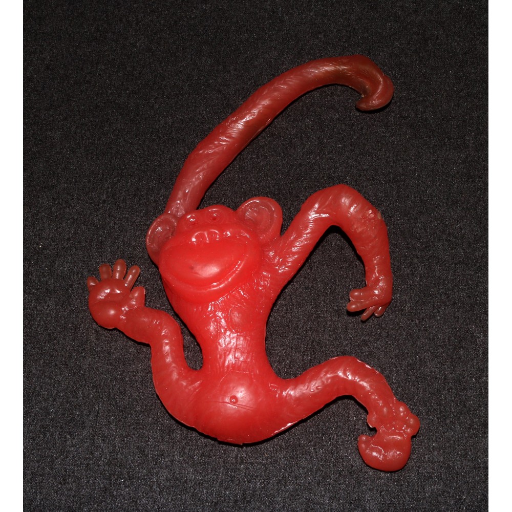 Oily Jiggler 1960s Monkey Swinging Red Russ Berrie Style Large 5 1/2