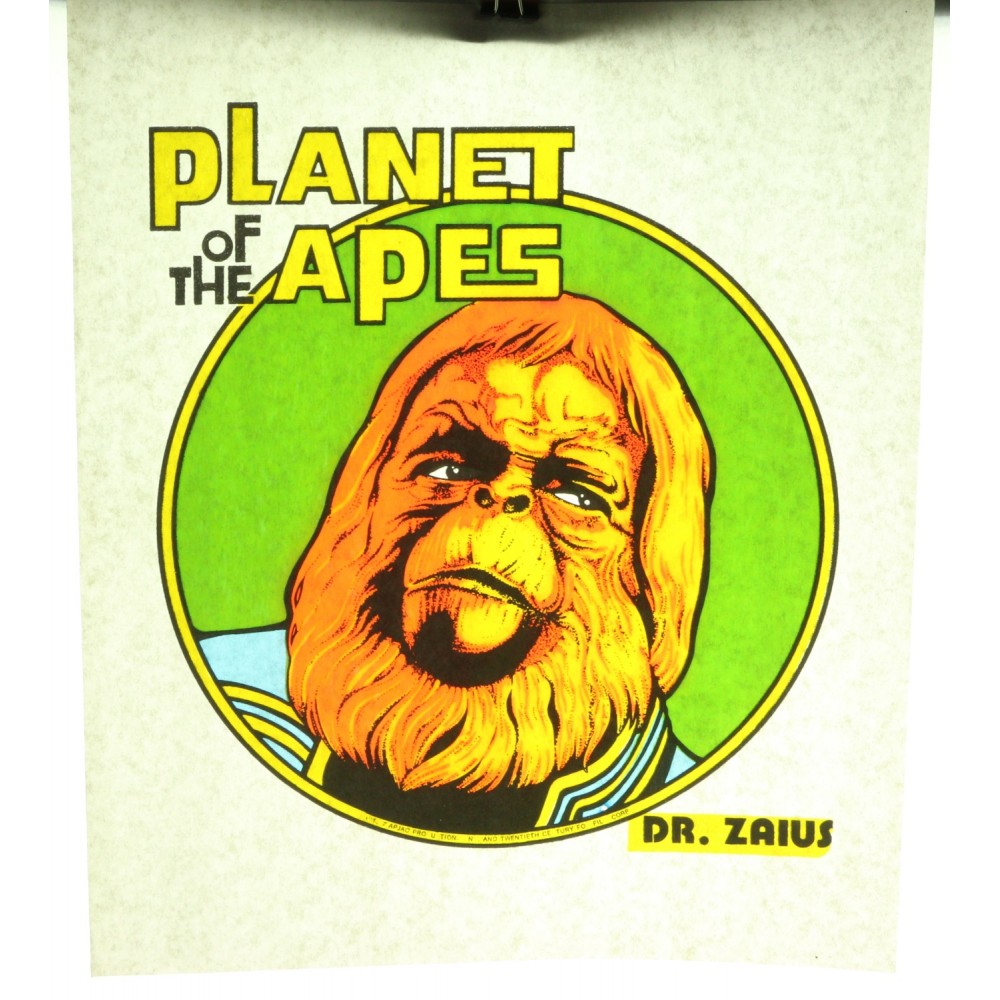 Planet of the Apes Zaius 1974 Iron On T-Shirt Transfer Booth Colman