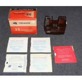 View Master 1956 Dark Brown Viewer Stereoscope Model E Bakelite Boxed Reels Lot