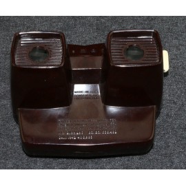 View Master 1956 Dark Brown Viewer Stereoscope Model E Bakelite Boxed Reels Lot