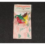 Dinosaur Sinclair Toy 1961 Dino Gas Promo Complimentary Set Carded B