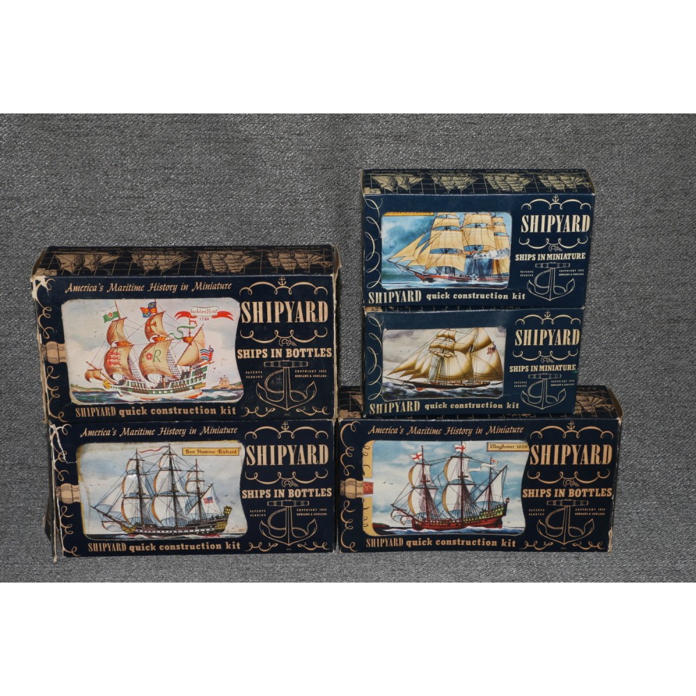 Gowland Model Kit Navy 1952 Ship in a Bottle Shipyard x5 Lot Addar B