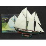 Aurora Model Kit Navy Ship Built Up 1957 The Schooner Bluenose 1/124 w Box