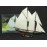 Aurora Model Kit Navy Ship Built Up 1957 The Schooner Bluenose 1/124 w Box