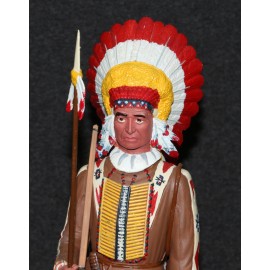 Aurora Model Built Up 1957 Figure Kit Guys Gals of All Nations Indian Chief Pro