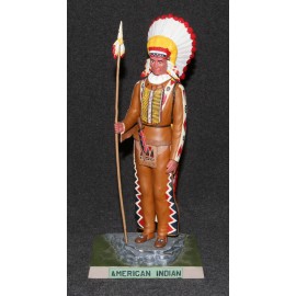 Aurora Model Built Up 1957 Figure Kit Guys Gals All Nations Indian Chief Box Pro