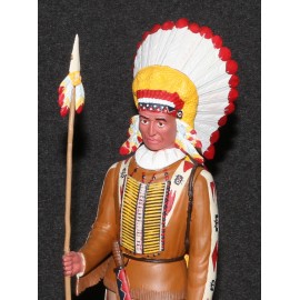 Aurora Model Built Up 1957 Figure Kit Guys Gals All Nations Indian Chief Box Pro