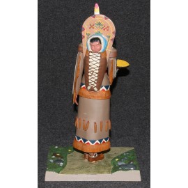 Aurora Model Built Up 1957 Figure Kit Guys Gals of All Nations Indian Squaw Pro