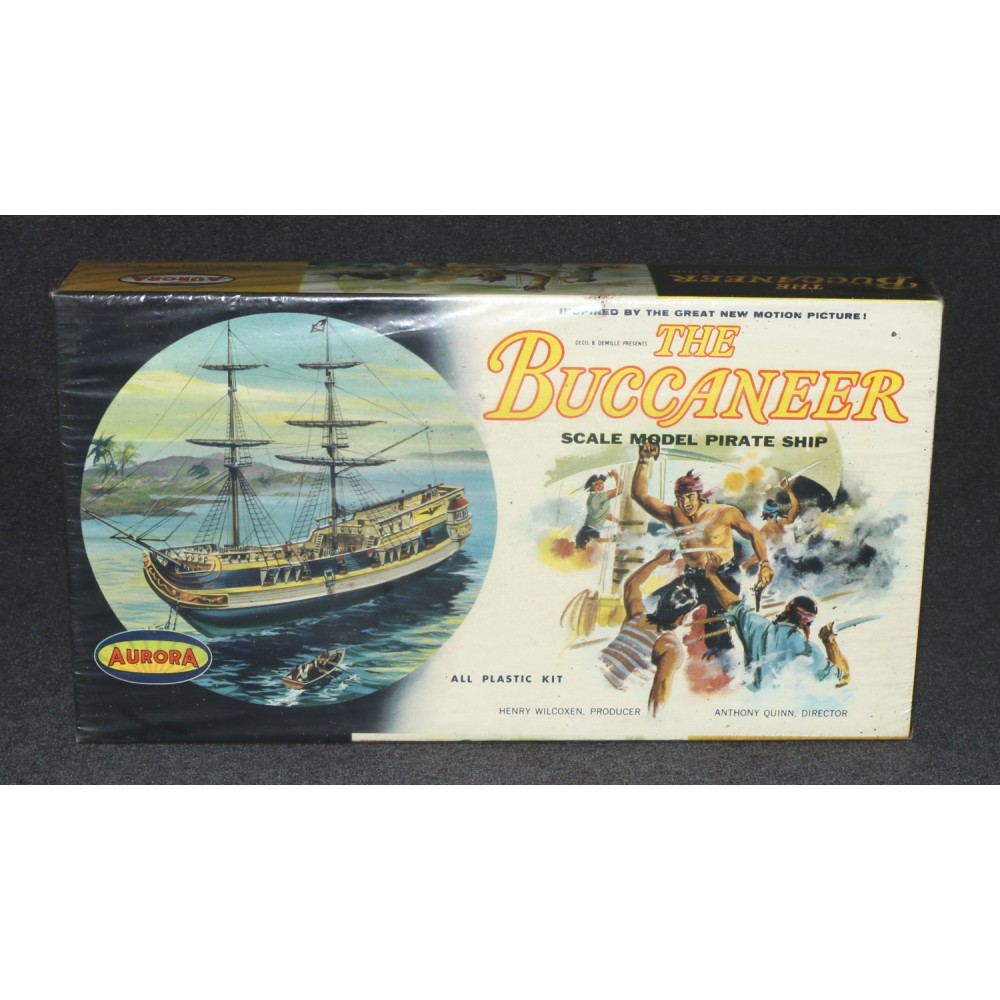 Aurora Model Kit Ship 1958 Buccaneer Pirate MIB FACTORY SEALED