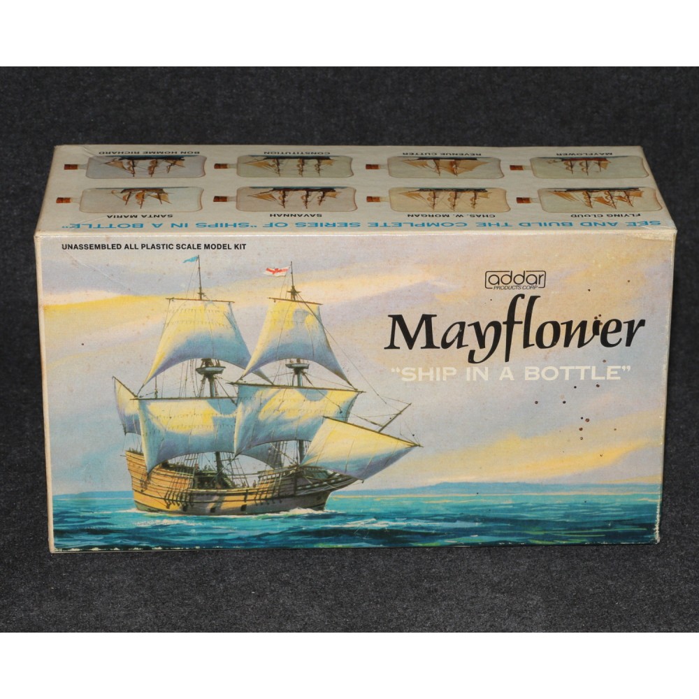 Addar Model Kit Navy 1975 Ship in a Bottle Mayflower MIB