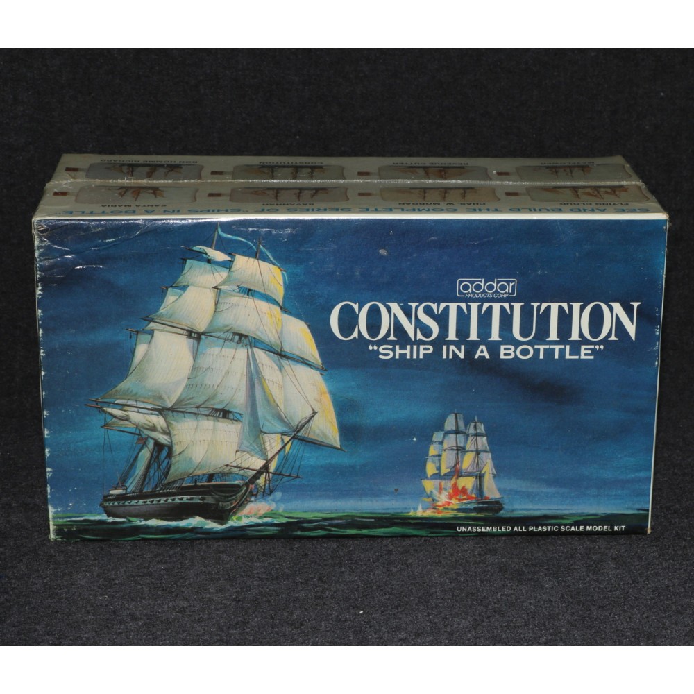 Addar Model Kit Navy 1975 Ship in a Bottle Constitution MIB B