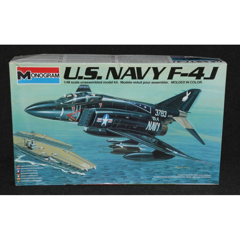 Monogram Model Kit Airplane 1981 1:48 US Navy F-4J