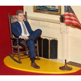 Aurora Model Built Up 1965 JFK John F Kennedy Rocking Chair Diorama Nice!