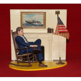 Aurora Model Built Up 1965 JFK John F Kennedy Rocking Chair Diorama Nice!