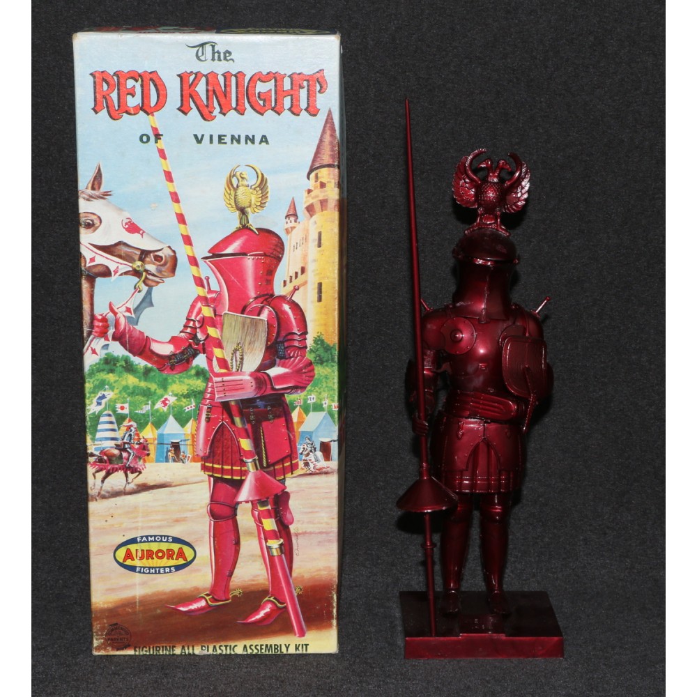 Aurora Model Built Up 1957 Red Knight of Vienna Kit Box Unpainted