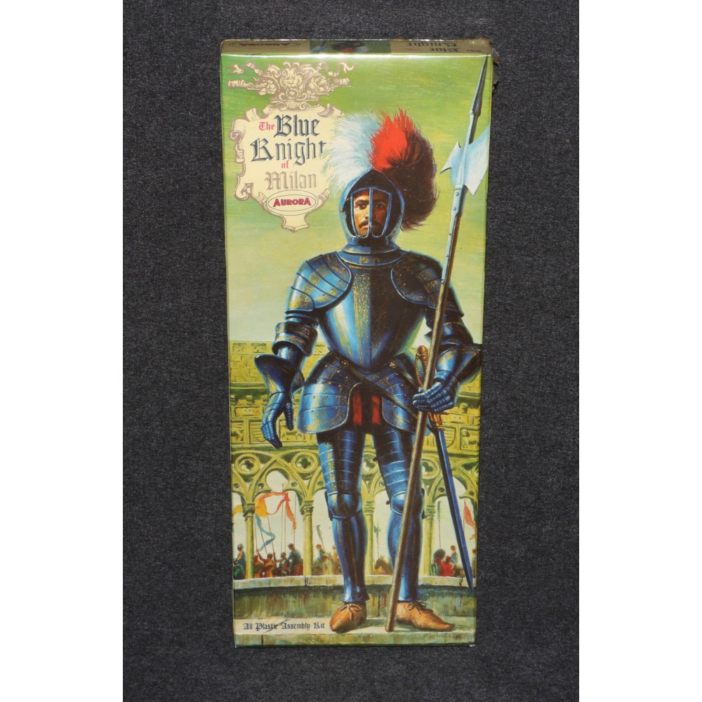 Aurora Model MIB 1973 Blue Knight of Milan Polk 1963 UK USA Factory Sealed C