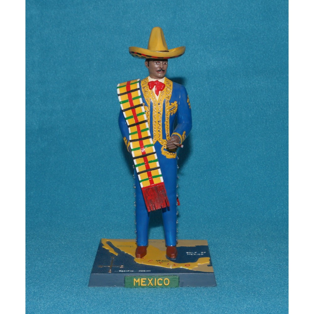 Aurora Model Built Up 1957 Figure Kit Guys Gals All Nations Mexican Caballero