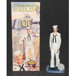 Aurora Model Built Up 1957 Military Figure Kit Navy Sailor with Box