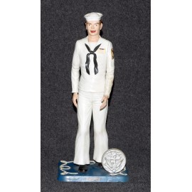 Aurora Model Built Up 1957 Military Figure Kit Navy Sailor with Box